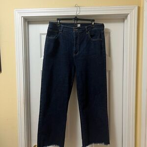 High-Rise Wide Leg Jeans in Dark Indigo